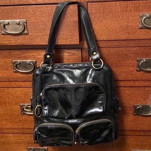 Tod’s Media T Bag - Black Patent Leather